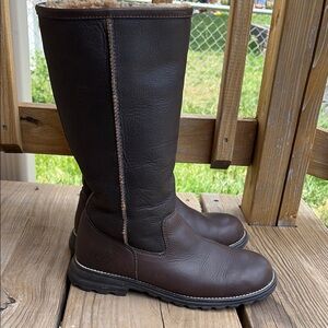 UGG Women’s  Brown Leather Boots size 10